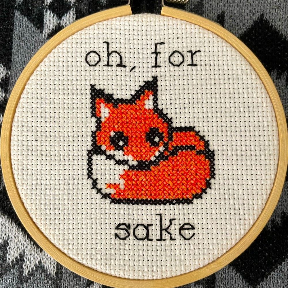 Fox Cross Stitch Ring